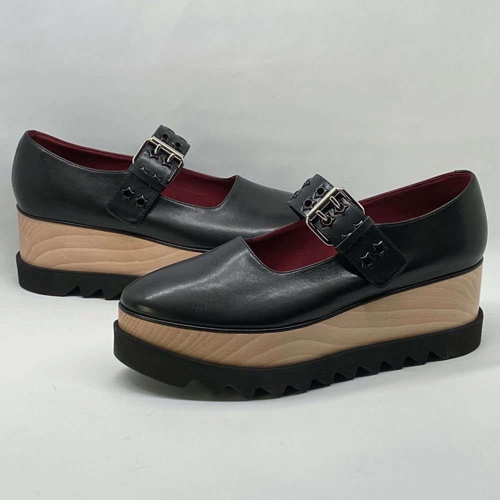 Stella McCartney Elyse 70MM Mary Jane Platform Wedges size 38.5 - Picture 8 of 15